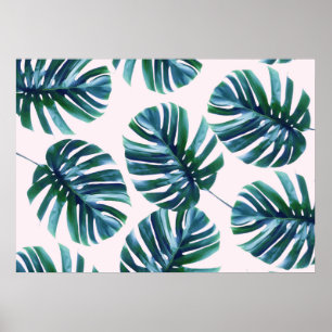 Monstera Muster 28" X 20" Poster