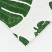 Monstera-Muster Fleecedecke (Ecke)