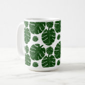 Monstera-Muster Kaffeetasse (Vorderseite Links)