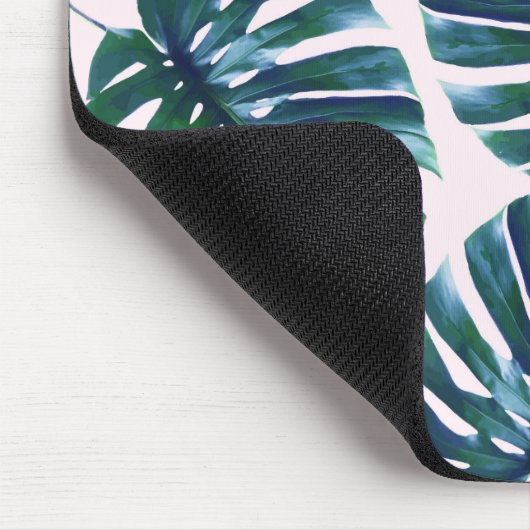 Monstera Muster Mousepad (Ecke)
