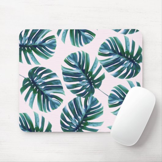 Monstera Muster Mousepad (Mit Mouse)