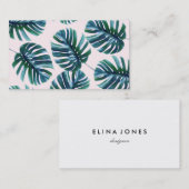 Monstera Muster-Visitenkarten Visitenkarte (Vorne/Hinten)