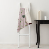 Monstera Nahtloses Musterdesign Sherpadecke (Beispiel)