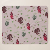 Monstera Nahtloses Musterdesign Sherpadecke (Vorderseite (Horizontal))