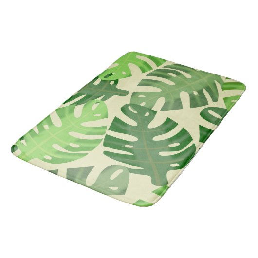 Monstera Natural Leaf Large Badematte (Schrägansicht)