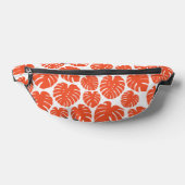 Monstera - Orange und Weiß Bauchtasche (Ablage )