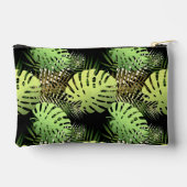 Monstera Palm Blätter Tropendschungel Zubehörtasche (Rückseite)