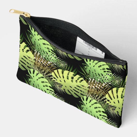 Monstera Palm Blätter Tropendschungel Zubehörtasche (Offen)