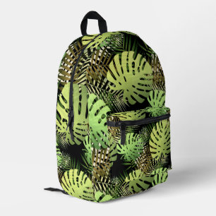 Monstera Palm Blätter Tropischer Dschungel Bedruckter Rucksack