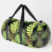 Monstera Palm Blätter Tropischer Dschungel Duffle Bag (Rechte Ecke)