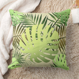 Monstera Palm Blätter Tropischer Dschungel Kissen