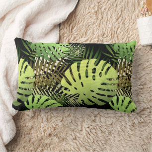 Monstera Palm Blätter Tropischer Dschungel Lendenkissen