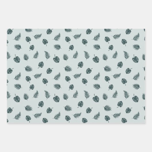 Monstera Palm Blätter Tropisches Muster (Vorderseite 2)