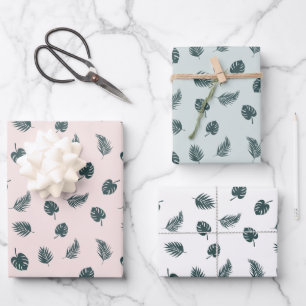 Monstera Palm Blätter Tropisches Muster