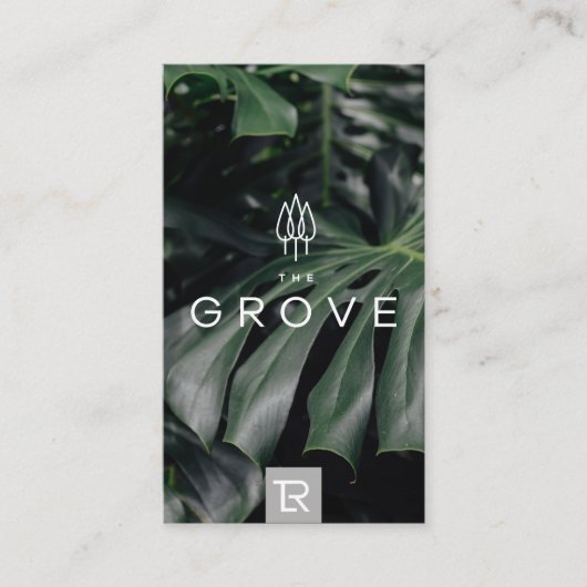 Monstera Palm Business Card Visitenkarte (Vorderseite)