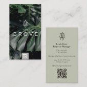 Monstera Palm Business Card Visitenkarte (Vorne/Hinten)