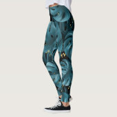 Monstera Palm, Golden Splash Nahtlos. Leggings (Links)