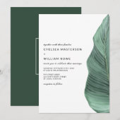 Monstera Palm Leaf Hochzeit Einladung (Vorne/Hinten)