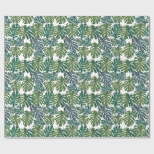 Monstera Palm Tropical Blätter Wrapping Paper Geschenkpapier (Flach)