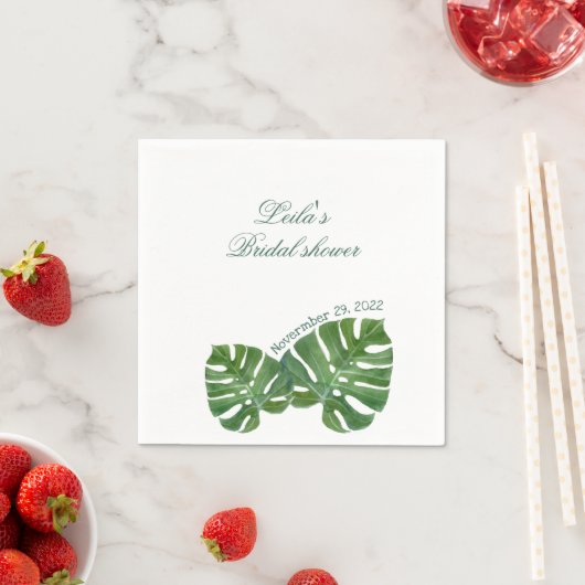 Monstera-Party Serviette (Beispiel)