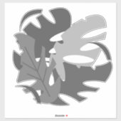Monstera Pflanze Blatt Car Decal Aufkleber (Blatt)
