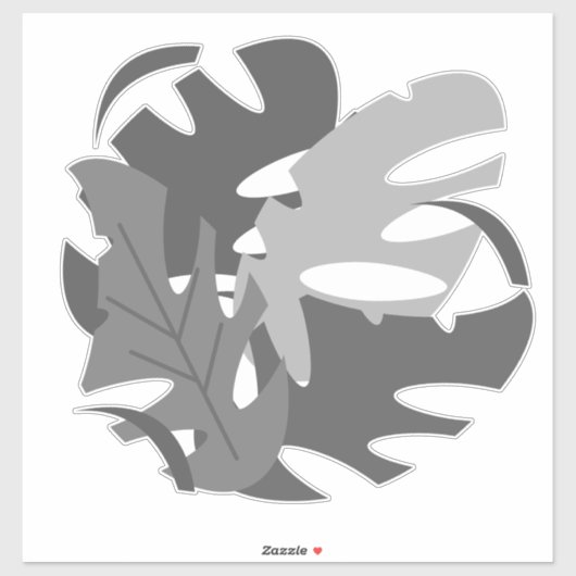 Monstera Pflanze Blatt Car Decal Aufkleber (Blatt)
