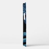 Monstera Pflanze: blaues Blätter Muster. Case-Mate iPhone Hülle (Rückseite / Rechts)