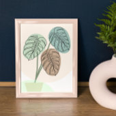 Monstera Pflanze Bohemische Kunst, Dichtung und Mu Poster