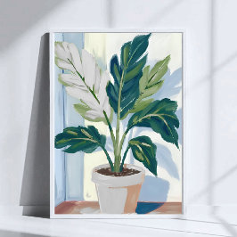 Monstera Pflanze | Botanische Kunst im Haus Poster