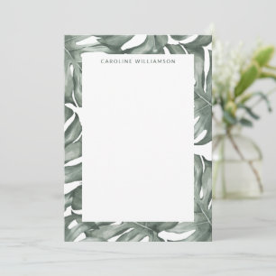 Monstera Pflanze Botanisches Personalisiertes Gesc Mitteilungskarte