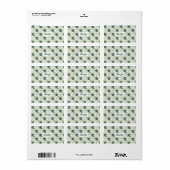 Monstera-Pflanze Danke-Schild Adressaufkleber (Vorne)