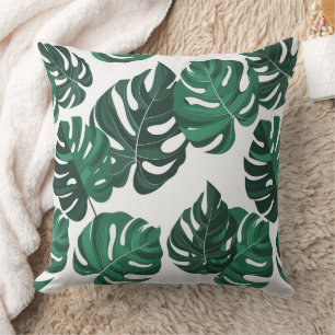 Monstera Pflanze Greenery Throw Toss Kissen