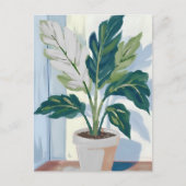 Monstera Pflanze | Grüne Thumb-Malerei in der Haus Postkarte (Vorderseite)