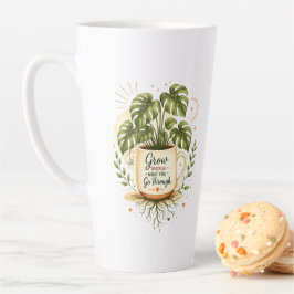 Monstera-Pflanze in Kaffeetasse | Botanischer Latt Milchtasse