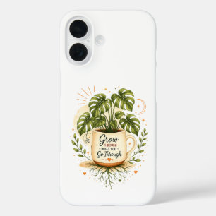 Monstera-Pflanze in Kaffeetasse   Cozy Botanical  iPhone 16 Hülle