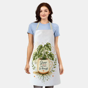 Monstera-Pflanze in Kaffeetasse   Cozy Botanical  Schürze