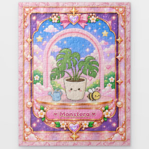 Monstera Pflanze, Kawaii Kunst Puzzle