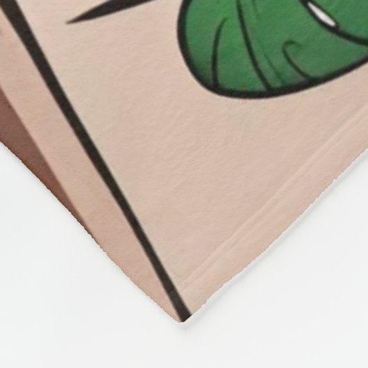 Monstera Pflanze Pot Pattern Art Fleecedecke (Ecke)