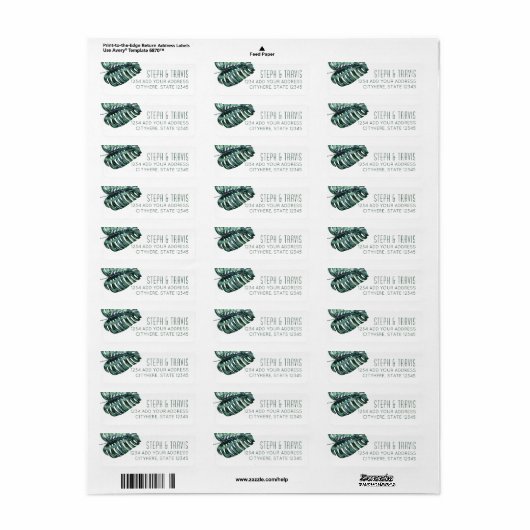 Monstera Pflanze Rücksendeadresse (Vorne)