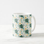 Monstera-Pflanzen-Licht-Tasse Kaffeetasse (VorderseiteRechts)