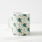 Monstera-Pflanzen-Licht-Tasse Kaffeetasse (Vorderseite Links)