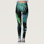 Monstera Philodendron House Pflanze Leggings (Vorderseite)