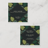 Monstera Quadratische Visitenkarte (Vorne/Hinten)