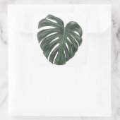 Monstera Quadratischer Aufkleber (Tasche)