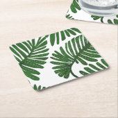 Monstera Rechteckiger Pappuntersetzer (angewinkelt)