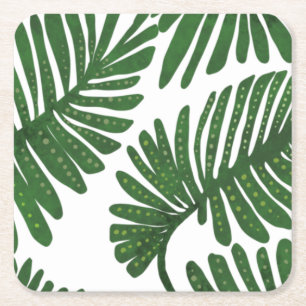 Monstera Rechteckiger Pappuntersetzer
