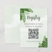 Monstera Registry Insert Card Tropical Greenery Dankeskarte (Vorne/Hinten)