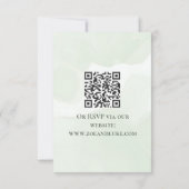 Monstera RSVP Card Tropical Greenery Pale Green Karte (Rückseite)