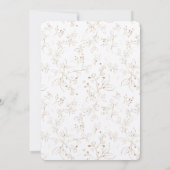 Monstera Save the Date Green & Gold Wedding Einladung (Rückseite)