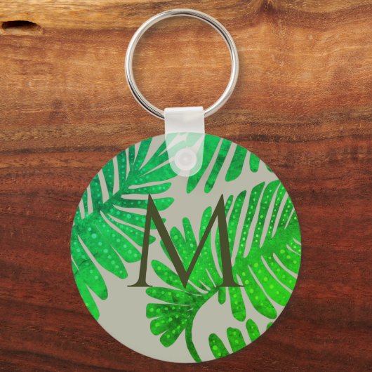 Monstera Schlüsselanhänger (Vorderseite)